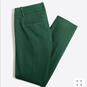 J. Crew Famous Winnie Green Stretch Twill Pants